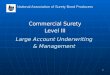 1 National Association of Surety Bond Producers Commercial Surety Level III Large Account Underwriting & Management