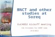 1 1 מ חויבות ל מ צוינות - ג רעין להצלחה BNCT and other studies at Soreq EuCARD2 kickoff meeting Ido Silverman for SARAF team 14/6/2013