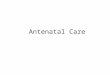 Antenatal Care. Objectives I want you to be able to: Understand the value of Antenatal care. Perform a booking visit. Know the booking investigations