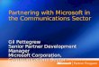 Partnering with Microsoft in the Communications Sector Gil Pettegrew Senior Partner Development Manager Microsoft Corporation, Communications Sector