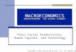 1 MACROECONOMICS UNDERSTANDING THE GLOBAL ECONOMY Total Factor Productivity, Human Capital, and Technology Copyright © 2012 John Wiley & Sons, Inc. All