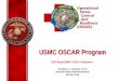 THOMAS A. GASKIN, PH.D OSCAR PROGRAM MANAGER 19 May 2010 USMC OSCAR Program 2010 Navy/USMC COSC Conference