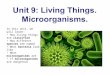In this unit, we will learn: How living things are classified How different species are named What bacteria look like What microorganisms are If microorganisms