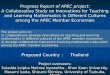 Progress Report of APEC project: A Collaborative Study on Innovations for Teaching and Learning Mathematics in Different Cultures among the APEC Member