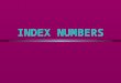 INDEX NUMBERS Definition of Index Number l A summary measure that states a relative comparison between groups of related items l Price Relative or Percentage
