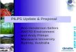 ENVIRONMENT PILPS Update & Proposal Ann Henderson-Sellers ANSTO Environment and Andy Pitman Macquarie University Sydney, Australia ENVIRONMENT