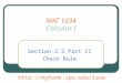MAT 1234 Calculus I Section 2.5 Part II Chain Rule 