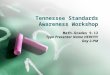 Tennessee Standards Awareness Workshop Math-Grades 9-12 Type Presenter Name HERE!!!!! Day 2-PM