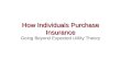 How Individuals Purchase Insurance Going Beyond Expected Utility Theory