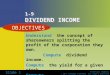 Financial Algebra © 2011 Cengage Learning. All Rights Reserved Slide 1 1-9 DIVIDEND INCOME Understand the concept of shareowners splitting the profit of