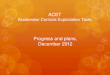 ACET Accelerator Controls Exploitation Tools Progress and plans, December 2012