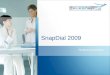 SnapDial 2009 Product presentation. Introduction Doc.No.: ASE/APP/PLM/ 0155 / EN