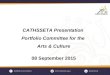 CATHSSETA Presentation Portfolio Committee for the Arts & Culture 08 September 2015