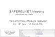 SAFERELNET Meeting Autostrade per l’Italia Task 2.5 (Risk of Natural Hazards) Fri. 19 th Nov., 17.00-18.00h