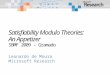 Leonardo de Moura Microsoft Research. Satisfiability Modulo Theories: An Appetizer Verification/Analysis tools need some form of Symbolic Reasoning