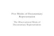 Five Modes of Documentary Representation The Observational Mode of Documentary Representation