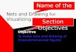 Nets and Drawing for Visualizing Geometry Objective To make nets and drawing of three-dimensional figures Name of the section Section Objectives