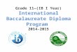 Grade 11—(IB I Year) International Baccalaureate Diploma Program 2014-2015