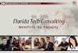Benefits to Faculty. Marketing Outreach Assistance with the development of a focused marketing plan Target marketing based on faculty expertise Database