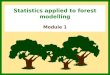 Statistics applied to forest modelling Module 1. Summary  Introduction, objectives and scope Definitions/terminology related to forest modelling  Initialization