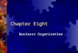 Chapter Eight Business Organization Copy This Down Type of Business CharacteristicsAdvantagesDisadvantages Sole Proprietorship Partnership Corporation