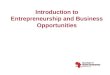 Introduction to Entrepreneurship and Business Opportunities