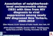 Association of neighborhood- level socioeconomic status (SES) with time from HIV diagnosis to viral suppression among newly HIV diagnosed New Yorkers,
