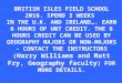 BRITISH ISLES FIELD SCHOOL 2016. SPEND 3 WEEKS IN THE U.K. AND IRELAND…. EARN 6 HOURS OF UNT CREDIT. THE 6 HOURS CREDIT CAN BE USED BY GEOGRAPHY MAJORS