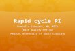 Rapid cycle PI Danielle Scheurer, MD, MSCR Chief Quality Officer Medical University of South Carolina