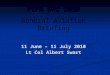1Aviation Community - SWC 2010 11 June – 11 July 2010 Lt Col Albert Swart FIFA SWC 2010 General Aviation Briefing