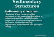 Http:// edStruct/HiRes/WedgeBedding.jpg Sedimentary Structures Sedimentary structures: Features of sed rocks recording