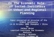On the Economic Role of Social Indicators in Urban and Regional Planning by Helmut Maier Leontief-Institute for Economic Analysis Berlin / Germany Leontief-inst@gmx.de