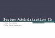 System Administration Ib File Systems File Maintenance