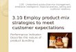 3.10 Employ product-mix strategies to meet customer expectations Performance Indicator: Describe the nature of product bundling 3.00 Understand product/service