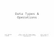 Data Types & Operations 1 Last Edited 1/10/04CPS4: Java for Video Games  Data Types