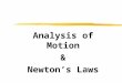 Analysis of Motion & Newton’s Laws. Class Objective zLearn and apply Newton’s First, Second, and Third Laws yUnidirectional yMultidirectional zLearn the