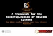 A Framework for the Reconfiguration of Ubicomp Systems Pau Giner, Carlos Cetina, Joan Fons, Vicente Pelechano