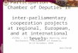 Participation of the Chamber of Deputies in inter-parliamentary cooperation projects at regional, European, and at international levels ECPRD - ICT Working