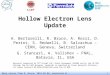 Hollow Electron Lens Update A. Bertarelli, R. Bruce, A. Rossi, D. Perini, S. Redaelli, B. Salvachua – CERN, Geneva, Switzerland G. Stancari, A. Valishev