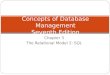 Chapter 3 The Relational Model 2: SQL Concepts of Database Management Seventh Edition