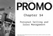 Chapter 14 Personal Selling and Sales Management 14-1
