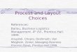 1 Process and Layout Choices References: Ballou, Business Logistics Management, 4 th Ed., Prentice-Hall, 1999. Anupindi, Chopra, Deshmukh, Van Mieghem,
