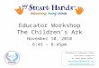 Educator Workshop The Children’s Ark November 10, 2010 6:45 – 8:45pm Presented by Stephanie Flores Certified Instructor My Smart Hands Dallas 