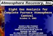 1 Eight Gas Analysis for Complete Furnace Atmosphere Control October 9, 2002 Ronald R. Rich, President Atmosphere Recovery, Inc. 15800 32nd Avenue North,