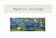Aquatic Ecology. Environmental Factors for Aquatic Life Light penetration pH (acidity / alkalinity) Salinity (salt content) Dissolved Oxygen (DO) Mineral