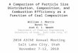 A Comparison of Particle Size Distribution, Composition, and Combustion Efficiency as a Function of Coal Composition 2010 AIChE Annual Meeting Salt Lake
