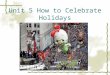 Unit 5 How to Celebrate Holidays. Preparation  How to celebrate holidays, just in your opinion?  In what way is Thanksgiving similar to our Spring Festival?