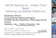 1 OFCM Session 6 – Urban Test Beds Vehicles as Mobile Platforms Andrew Stern Consulting Meteorologist FHWA Road Weather Management Team Noblis, Inc., Falls