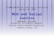 CityMatCH/NACCHO E-MCH Audio Conference January 20, 2005 MCH and Social Justice Wendell Brunner Director of Public Health Contra Costa Health Services