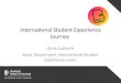 International Student Experience Journey Chris Cutforth Sport Department International Student Experience Lead